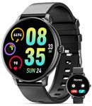 Smart Watch for Men Women (Answer/Make Calls), Smartwatch for Android iPhone, 1.39" Fitness Trackers with Heart Rate Blood Oxygen Sleep Monitor Pedometer (Black)