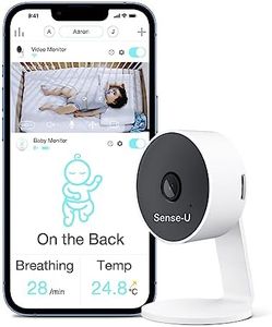 Sense-U Video Baby Monitor with 1080P HD WiFi Camera and Background Audio, Night Vision, 2-Way Talk, Motion Detection & No Monthly Fee (Compatible Smart Baby Monitor)