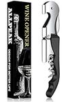 Corkscrew Wine Opener Bottle Openers - Allpeak Wine Bottle Opener with Foil Cutter, Stainless Steel Classic 3 in 1, Waiters Friend Corkscrew for Beer Bar Restaurant, Foil Cutter for Wine Bottles.