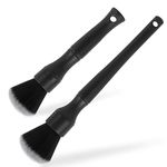 AutoEC Car Detailing Brush Kit - Auto Detail Brush Set Interior Exterior No Scratch Microfiber Detailing Supplies for Cleaning Air Vent Engine Bay Dashboard Seat Wheel(2 Pack)