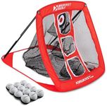 Rukket Pop Up Golf Chipping Net | Outdoor/Indoor Golfing Target Accessories and Backyard Practice Swing Game | Includes 12 Foam Practice Balls