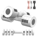 Tiagowell Adjustable Dumbbells Set of 2, 4 in 1 Free Weights Dumbbells Set for Women, Adjustable Hand Weights Sets for Women Men Home Gym Workout Exercise Strength Training, A Pair of Dumbbells Weighs 5KGS, White