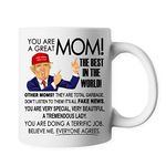 P&B Mother's Day Gift Funny Trump Great Mom Ceramic Coffee Mug Tea Cup