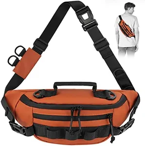 THKFISH Fishing Waist Pack,Fishing Tackle Bag Fanny Pack Waterproof Waist Bag for Women & Men Portable Fishing Sling Bag Outdoor Fly Fishing Bag