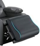 ROYALAY Adjustable Recliner Leg Rest Cushion, Widen and Thicken Recliner Footrest Extender, Wave Shape Lumbar Support Pillow with Adjustable Elastic Straps, Suitable for Bed Chair Sofa Back Support