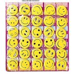 GAJUS 4 cm Smiley Emoji Colourful Expressions Button Pins Badge Brooch - Set of 30 - Birthday, Office and Theme Party