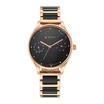 Titan Purple Acetate Black Dial Analog with Day and Date Metal and Acetate Strap Watch for Women-NS2670WD01