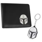 Disney The Mandalorian Card Wallet and Keyring Set for Men Teenagers Card Slots ID Pocket Mens Wallet - Gifts for Him