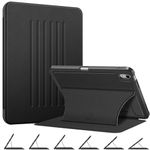 Fintie Magnetic Stand Case for iPad 10th Generation 10.9 Inch Tablet (2022 Release) - Multiple Angles Shockproof Rugged Soft TPU Cover with Pencil Holder, Auto Sleep/Wake, Black