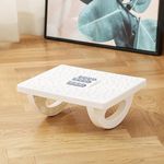 VIDISA Adjustable Height Foot Rest Under Desk with Massage Texture And Point Device for Pain Relief Stool | White