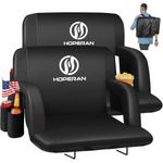 HOPERAN 23" Stadium Seats for Bleachers with Back Support 2 Pack, Half-fold Portable Bleacher Chairs with Back and Cushion, 600D Waterproof Reclining Extra Wide Bleacher Seat for Outdoor Sports