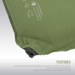 Vango Odyssey Double Self-Inflating Camping Mat, 10cm – Epsom Green