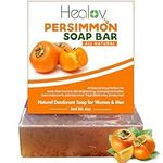 Persimmon Soap Bar for Body Odor Control – Purifying Deodorizing Body Wash with Japanese Persimmon & Green Tea Extract for Eliminating Nonenal Body Odor – Deodorant Soap Great for Skin Brightening