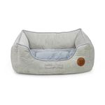 Petface Cord Square Pet Bed, Grey, Large (Pack of 1)