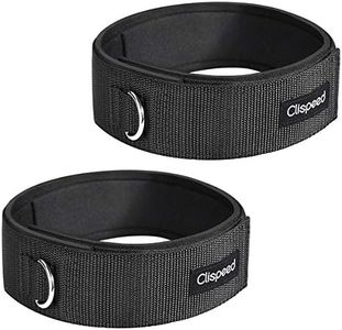 Clispeed 2pcs Fitness Thigh Straps Padded D-Ring Ankle Strap Leg Cuffs for Gym Cable Machines Fits Men&Women