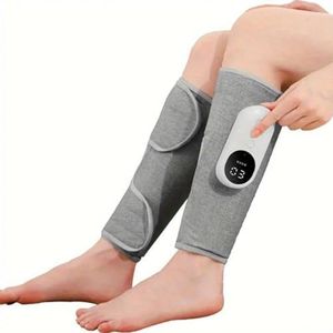 Leg Massager for Circulation and Pain Relief, Calf Air Compression Massager with Heat, leg massager with 3 Intensities, 3 Modes, Easy to use, Muscle Relaxation, Gifts (grey-2pcs)