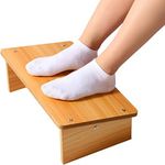 Ripeng Wooden Foot Rest for Under Desk at Work Ergonomic Foot Stool Under Desk Slanted Office Foot Rest Quality Wood Foot Stool Portable Desk Stool for Feet for Kid Adult Office Home Bedroom Kitchen