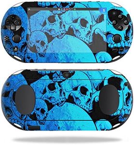 MightySkins Skin Compatible with Sony PS Vita (Wi-Fi 2nd Gen) wrap Cover Sticker Skins Blue Skulls