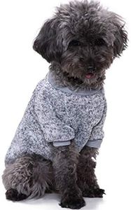 (M, Grey) - Pet Dog Classic Knitwear Sweater Warm Winter Puppy Pet Coat Soft Sweater Clothing For Small Dogs