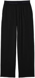 Tommy John Men’s Cotton Basics Sleep Pant, Comfortable, Soft Cotton Pajama with Pockets, Lounge Bottom Straight Leg Fit, Lightweight Stretch men's sleepwear, Black, Medium