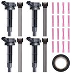 Performance Master Set of 4 Ignition Coils Pack & Pigtail Connector Wiring Harness Kit Compatible with Toyota Camry RAV4 Solara Matrix Highlander Lexus Pontiac Scion 2.0L 2.4L L4 UF333 C1330