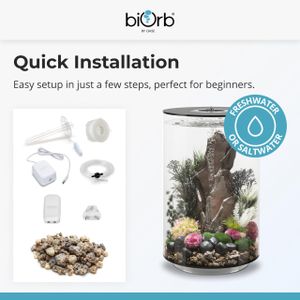 biOrb Tube 30L LED Aquarium – White MCR Lighting