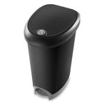 Sterilite 12.6 Gallon Locking Lid Step On Kitchen Wastebasket Trashcan, 2 Pack