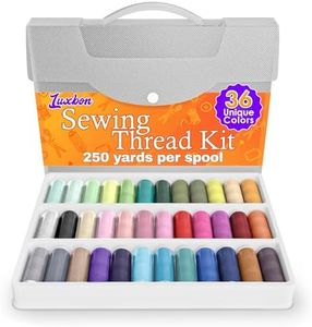 Luxbon Sewing Threads Kits 36 Colors Polyester 250 Yard Each Spools Sewing Thread Embroidery Machine Threads Quilting Thread for Hand Sewing/Machine Sewing