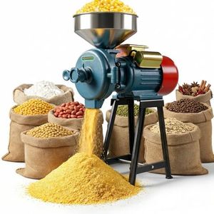 Electric Grain Mill Grinder 3000W, Wet & Dry, Flour Mill Machine with Funnel, Thickness Adjustable Commercial Feed Cereal Mill Corn Grinder, Heavy Duty Molino de Maiz Electrico for Corn Wheat Rice