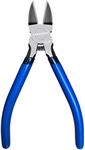 Wire Cutters, 6 inch, KAIHAOWIN Precision Flush Cutters Ultra Sharp Wire Cutters for Crafting Side Cutters Wire Snips Spring Loaded Dikes Wire Cutter for Jewelry Making, Blue with Black Handle