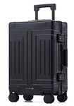 GMT Zero 20" Premium Full Aluminium Cabin Suitcase (Black) | Zipperless Carry on