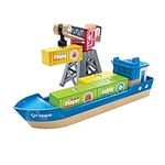 Hape Cargo Ship & Crane | Toy Boat 