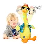 Gfilay Talking Duck Toy, Duck Plush Can Repeat Your Talking and Singing