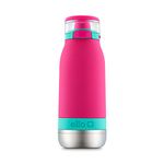 Ello Emma Vacuum Insulated Stainless Steel Water Bottle with Locking Leak Proof Lid and Soft Straw, BPA Free, Tropical Pink, 14oz