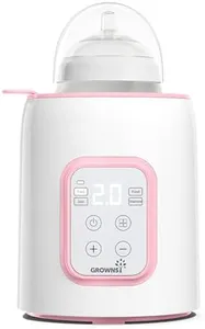 GROWNSY Bottle Warmer, Fast Baby Bottle Warmer for All Bottles, Milk Warmer for Breastmilk or Formula, Smart Temperature Control and Automatic Shut-Off- Pink