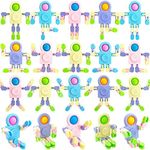 20 Pcs Funny Sensory Fidget Toys,Transformable Chain Robot Finger Toy,Stress Relief Fingertip Gyro Toys for Party Favors,Gifts,Classroom Supplies Prizes