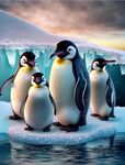Snuqevc Cute Penguin Family 1000-Piece Wooden Jigsaw Puzzle - Letters on The Back -Perfect Interlocking Clear Printing - Adults Educational Puzzle Ideal Gift - Display as Artwork Idea!