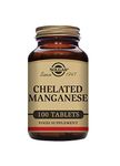 Solgar Chelated Manganese Tablets - Pack of 100 - For Strong Bones and Healthy Metabolism - Easy to Absorb - Vegan, Gluten Free and Kosher