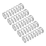 uxcell Compression Spring, 15Pcs 304 Stainless Steel, 15mm OD, 1.2mm Wire Size, 50mm Free Length, Silver Tone