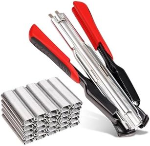 PKNYBZH Hog Ring Plier Fence Stapler with 2500 Pieces Stainless Steel Hog Rings for Various Breeding Cages, Fences, Car Cushions