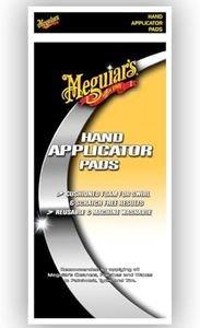 Meguiar's Hand Applicator Pads - for a Swirl and Scratch Free Cleaning Result - Reusable and Machine Washable Sponge Applicator Pads for Cars and Other Vehicles - Twin Pack - 100 mm