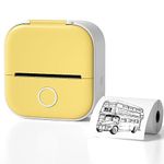 Print Pod,Fast Printing Portable Mini Thermal Printer,Wireless Bluetooth Photo Printerfor Anatomy Flashcards, DIY Journal, Photos, Notes, Kids Gift, Yellow