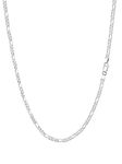 925 Sterling Silver Italy Figaro Link Chain Necklace Men Thin Chain Italian Silver Layering Necklace Cord