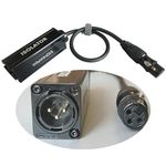 XLR Ground Loop Isolator Hum Eliminator for Home Stereo System/Speaker/Car Audio/Car Kit/Audio Player (Eliminate The Buzzing Noise) (XLR-HiFi Stereo with Cord)