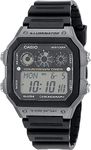 CASIO AE1300WH-8A Unisex Black Digital Watch with Black Band