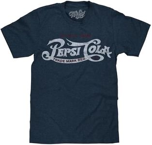 Tee Luv Men's Faded Get Busy Drink Pepsi Cola Shirt, Navy Heather, 3XL