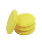 Tidy Home Ultrafine PU Foam Sponge Applicator Pad - Car Polish Pad - Wax applicator Ultra-Soft Sponge 10cm /4" Diameter - Applicator for Car Wax (Pack of 3+1 Yellow)