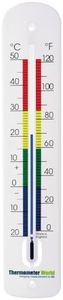 Large Outdoor Thermometer 380 mm - Garden Thermometer Outdoor Made In UK With Colour Coded Zones For Use In Garden Greenhouse Patio Sun Terrace