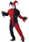 California Costumes 00746-Black/Red-L (42-44) Evil Jester Scary Adult-Sized Costume, Red, L