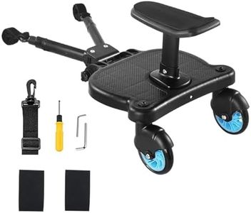 HOTMUZ Universal Stroller Board with Detachable Seat Suitable for Most Brands of Strollers, Stroller Board Attachment for Toddler, Stroller with Standing Platform,Holds Children Up to 55lbs